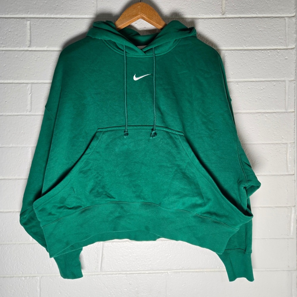 Nike Phoenix Hoodie Oversize‎ Boxy Small Kelly Center Swoosh Pullover Streetwear